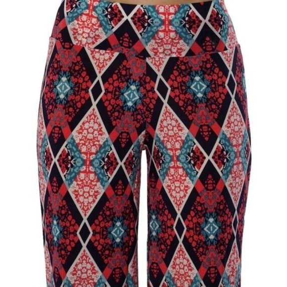 🧡6/$25🧡PALAZZO PANTS-COLORFUL-WIDE LEGS-NEW - Picture 2 of 2